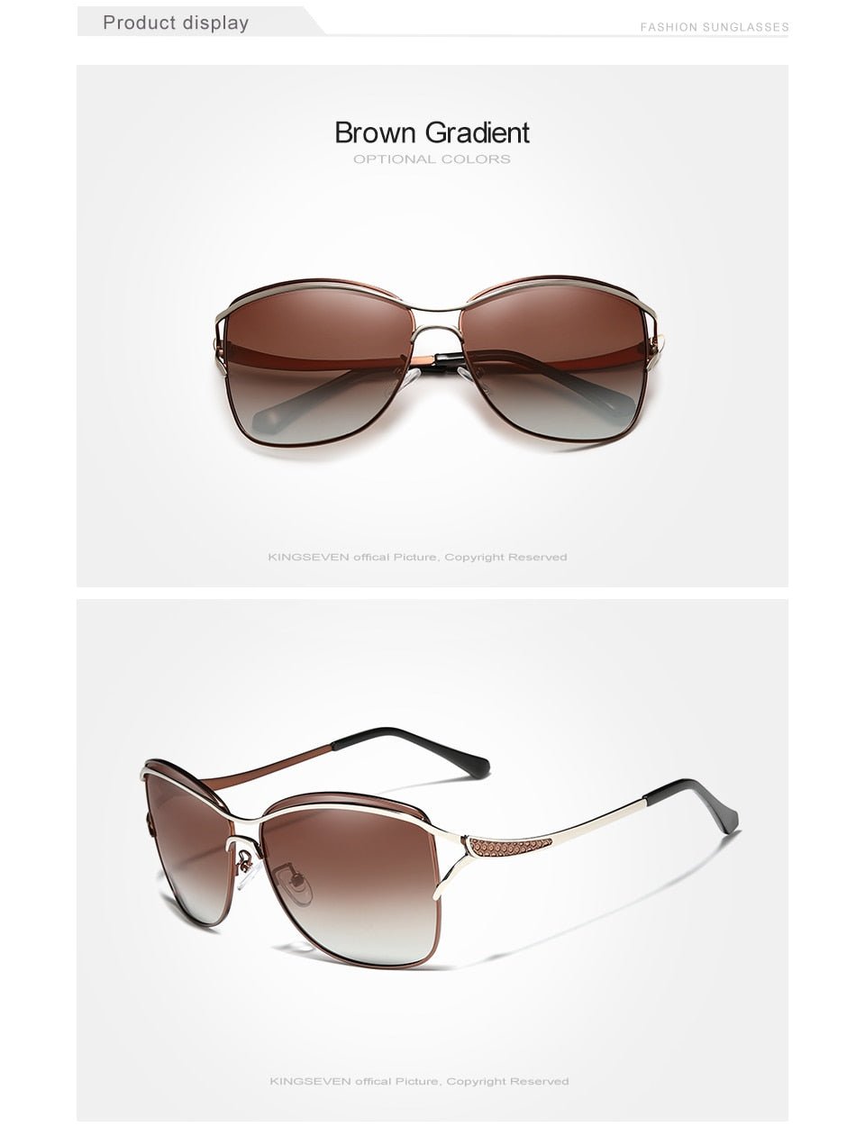 Kingseven Women's Sunglasses Polarized Luxury Gradient Lens N-7017 Sunglasses KingSeven   