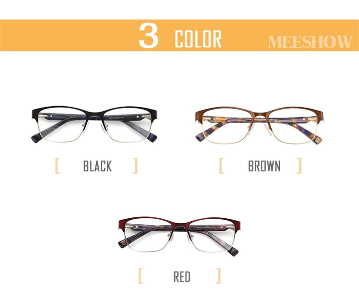 Meeshow Women's Eyeglasses Titanium Alloy Dennmark Glasses 809 Frame MeeShow   