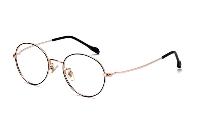 Aoubou Brand Women's Reading Glasses Alloy Frame Anti Blue Ray Anti-Reflective Ab981 Reading Glasses Aoubou 0.75 Black gold 