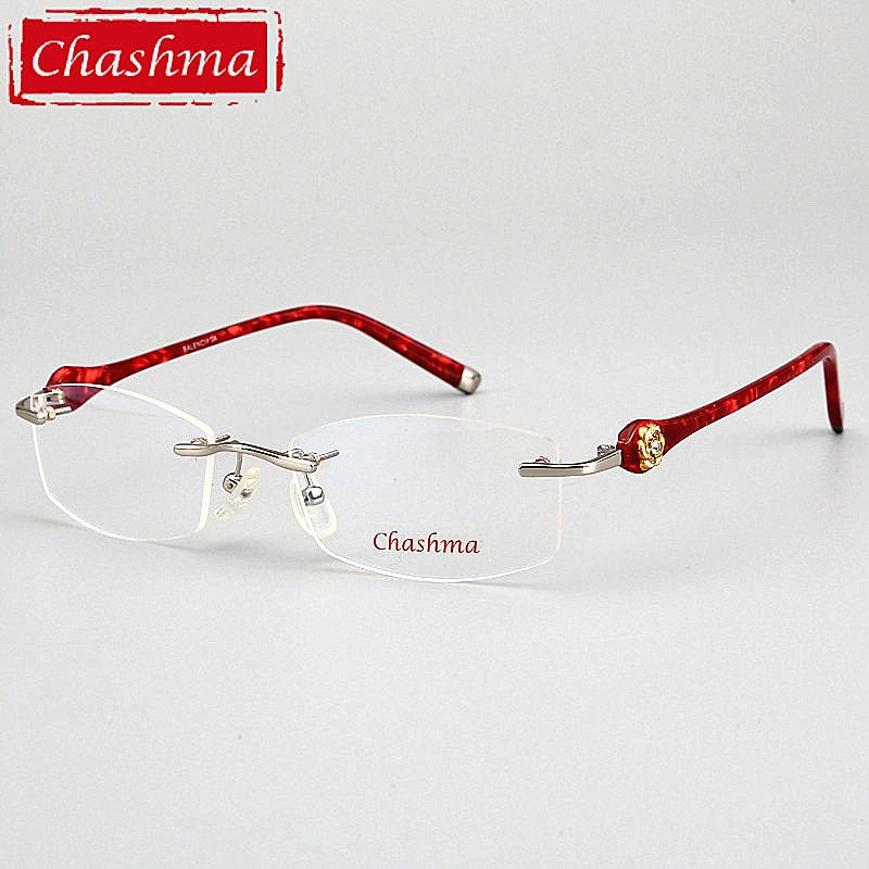 Chashma Women's Rimless Eyeglasses Titanium Frames 58031 Rimless Chashma   