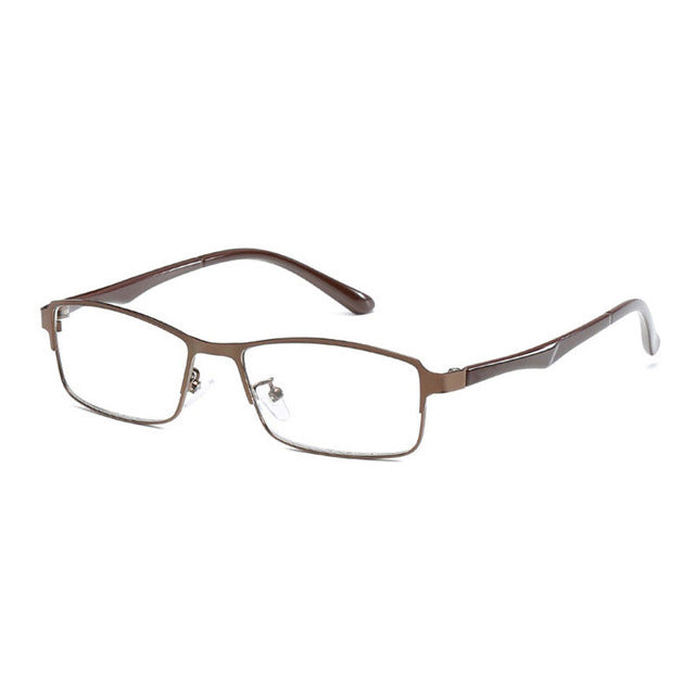Unisex Full Rim Eyeglasses 076 Non Spherical 12 Layers Reading Glasses From +1.0 To +4.0 Reading Glasses Hotochki +100 Brown 