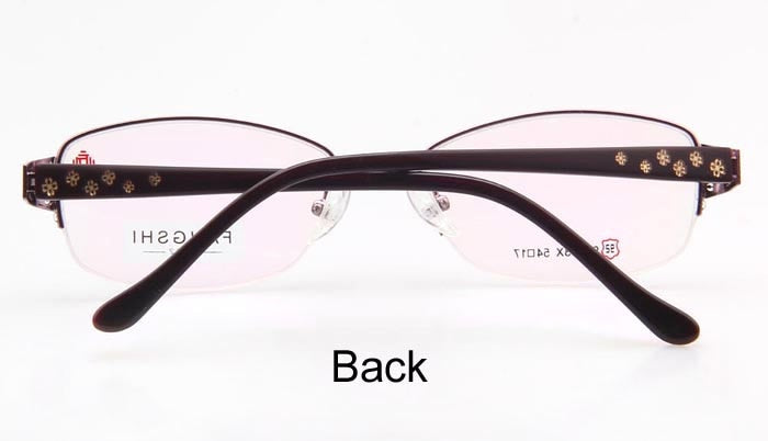 Fang Shi Brand Women's Eyeglasses Frame Alloy Semi Rim 92373 Frames Fang Shi   