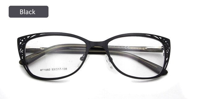 Esnbie Metal Glasses Frames For Women Able Spectacle Frames Cat Eye Rt1060 Frame Esnbie eyewear bk  