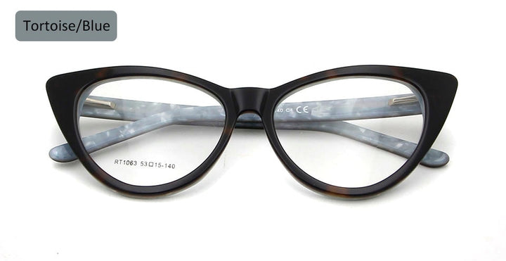 Esnbie Women's Eyeglasses Acetate Cat Eye Spectacles Frame Rt1063 Frame Esnbie   