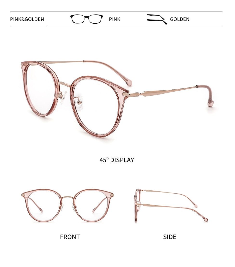Kansept Brand Women's Eyeglasses Round Stainless Steel 90017 Frame Kansept   