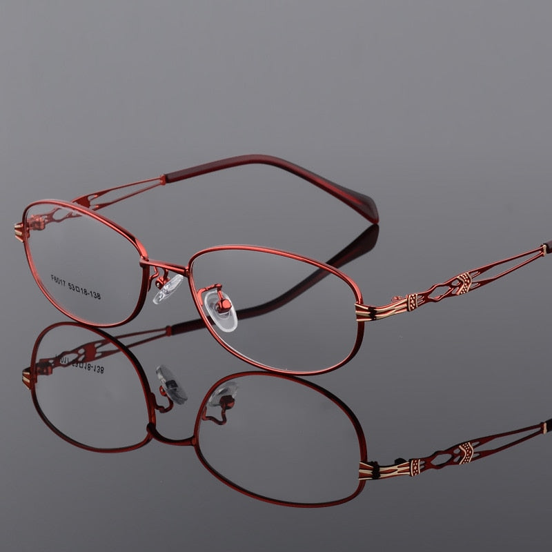 Bclear Women Eyeglasses Frames Metal Spectacles Clear Lens F6017 Frame Bclear   