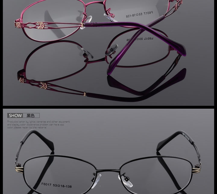 Bclear Women Eyeglasses Frames Metal Spectacles Clear Lens F6017 Frame Bclear   