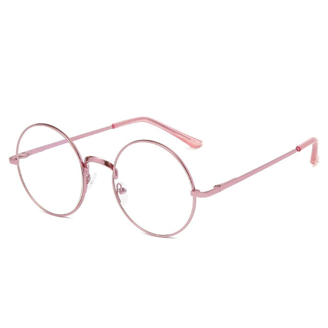 Iboode Unisex Eyeglasses Ultalight Round Frame Metal Anti Blue Ray Reading Computer Anti Blue Iboode +150 Pink 