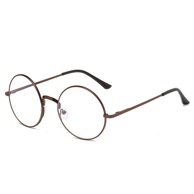 Iboode Unisex Eyeglasses Ultalight Round Frame Metal Anti Blue Ray Reading Computer Anti Blue Iboode 0 Dark Coffee 