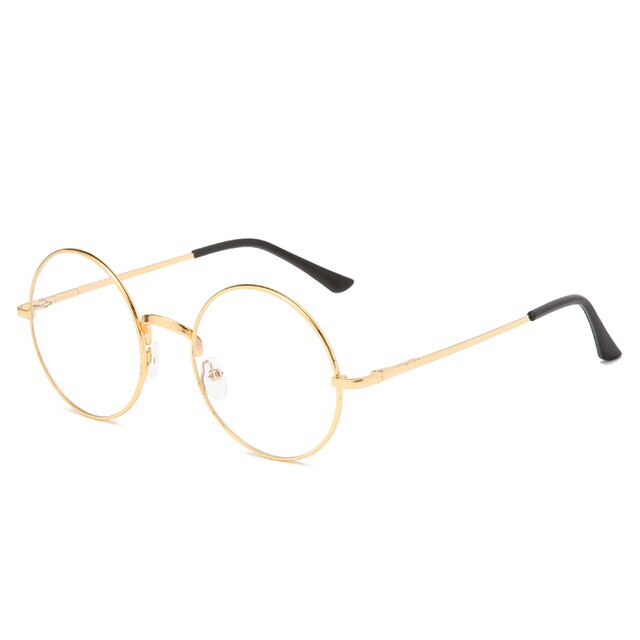 Iboode Unisex Eyeglasses Ultalight Round Frame Metal Anti Blue Ray Reading Computer Anti Blue Iboode +150 Gold 