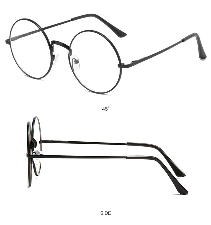 Iboode Unisex Eyeglasses Ultalight Round Frame Metal Anti Blue Ray Reading Computer Anti Blue Iboode   