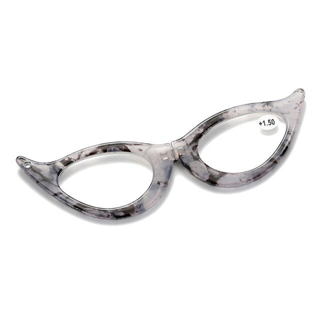 Iboode Women's Reading Glasses Cat Eye With Diopter +1.0 1.5 2.0 2.5 3 3.5 4 Reading Glasses Iboode +400 Marble 