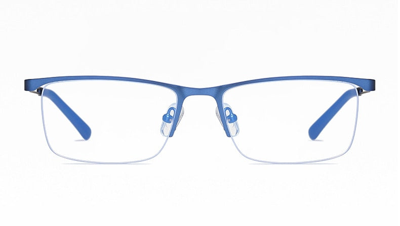 Ralferty Quality Men's Eyeglasses Frame Anti-Glare Blue Light Glasses Metal Rectangle D5916 Anti Blue Ralferty   