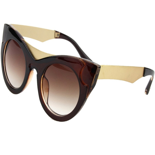 Cat Eye Women's Sunglasses Eyewear Brand Designer Sgs6818 Sunglasses Ethan Brown Frame and Lens  