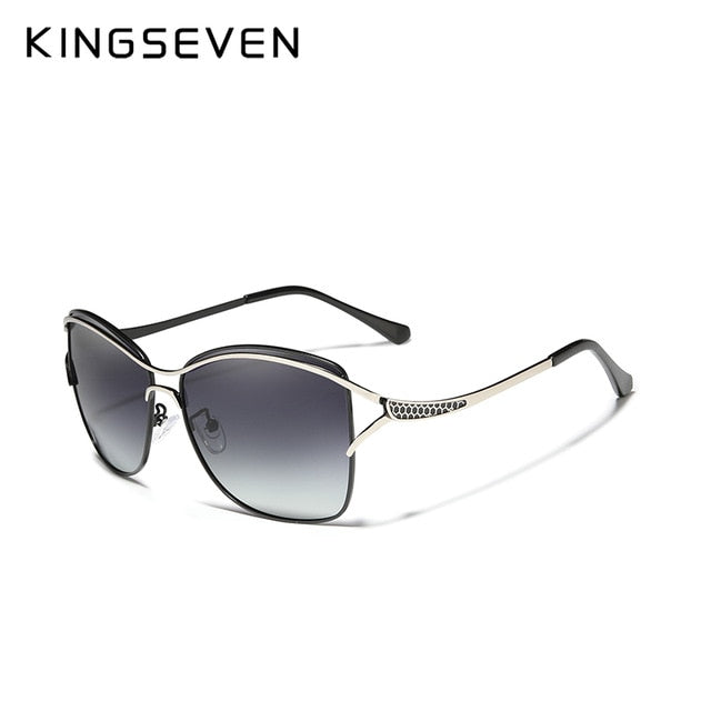 Kingseven Women's Sunglasses Polarized Luxury Gradient Lens N-7017 Sunglasses KingSeven Black Gradient Gray  