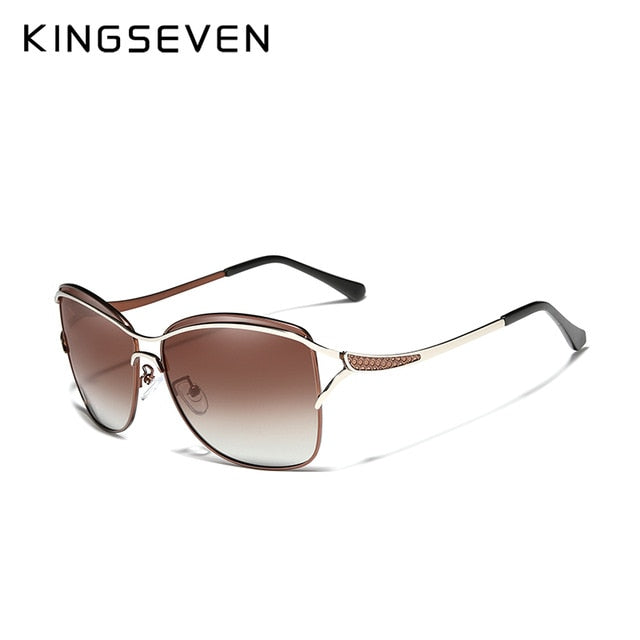 Kingseven Women's Sunglasses Polarized Luxury Gradient Lens N-7017 Sunglasses KingSeven Gradient Brown  