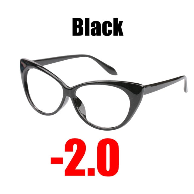 Soolala Women's Eyeglasses Cat Eye Computer -0.5 -0.75 -1.0 -1.5 -2.0 -2.5 -3.0 -3.5 -4.0 Reading Glasses SooLala Black -2.0  