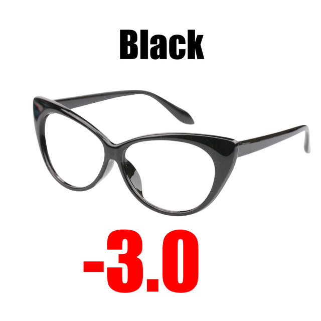 Soolala Women's Eyeglasses Cat Eye Computer -0.5 -0.75 -1.0 -1.5 -2.0 -2.5 -3.0 -3.5 -4.0 Reading Glasses SooLala Black -3.0  