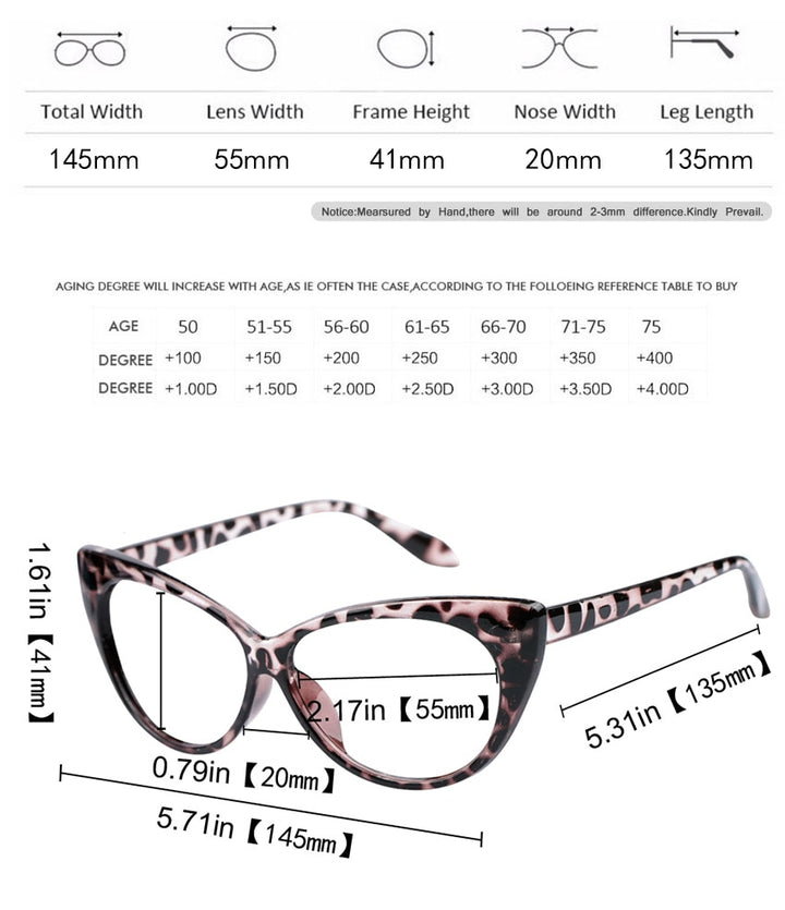 Soolala Women's Eyeglasses Cat Eye Computer -0.5 -0.75 -1.0 -1.5 -2.0 -2.5 -3.0 -3.5 -4.0 Reading Glasses SooLala   