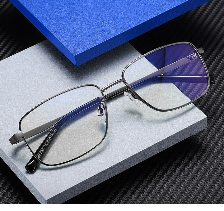 Ralferty Men's Eyeglasses Bussiness Metal Rectangle Computer Glasses Anti-Glare D2304 Frame Ralferty   