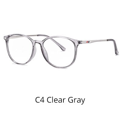 Ralferty Unisex Eyeglasses Blue Light Glasses Frame Spectacle Frames Tr90 Points Frame Ralferty C4 Clear Gray  