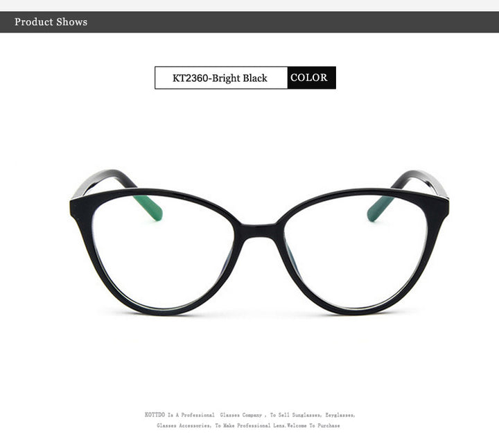 Kottdo Women Cat Eye Eyeglasses Frame Men Glasses Kt2360 Frame Kottdo   