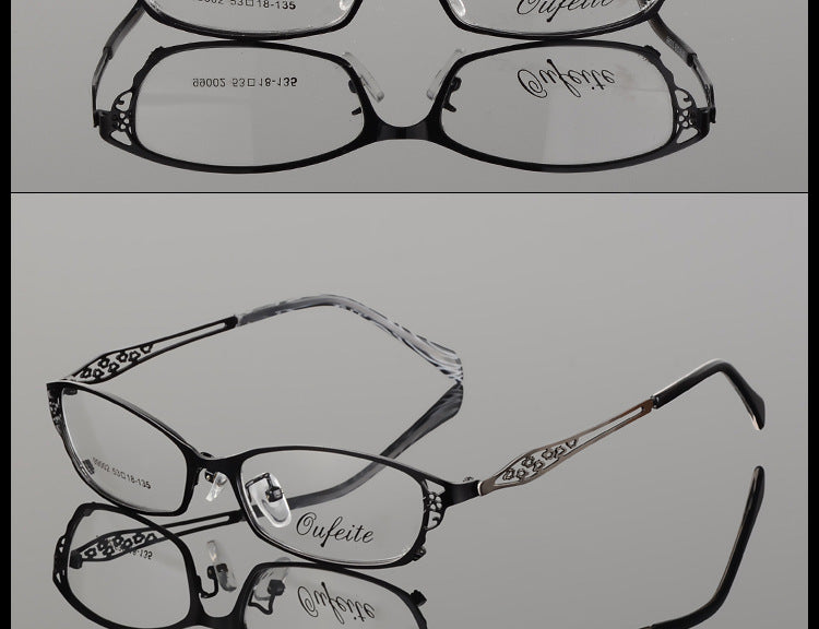 Bclear High-Grade Women Spectacle Frame Metal Alloy Eyeglasses Frame Half Frame Glasses Frame Eyeglasses S99002 Frame Bclear Black  