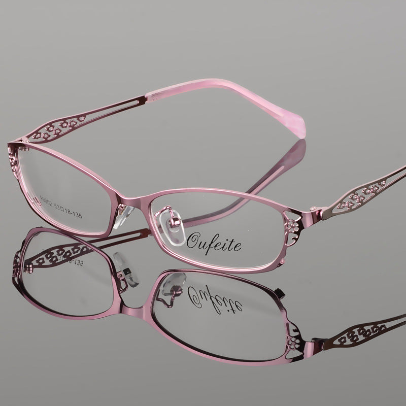 Bclear High-Grade Women Spectacle Frame Metal Alloy Eyeglasses Frame Half Frame Glasses Frame Eyeglasses S99002 Frame Bclear Pink  