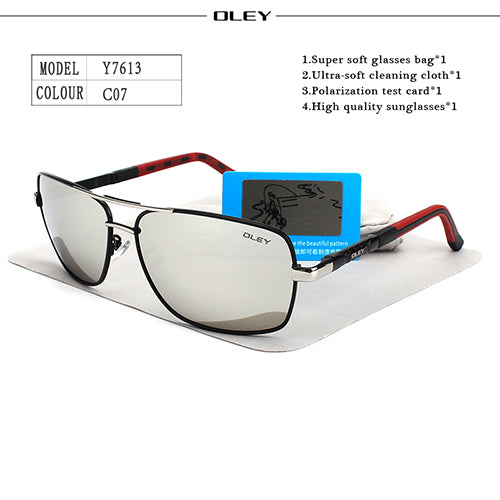 Oley Brand Y7613 Polarized Sunglasses Men Driving Uv400 Sunglasses Oley Y7613 C7  