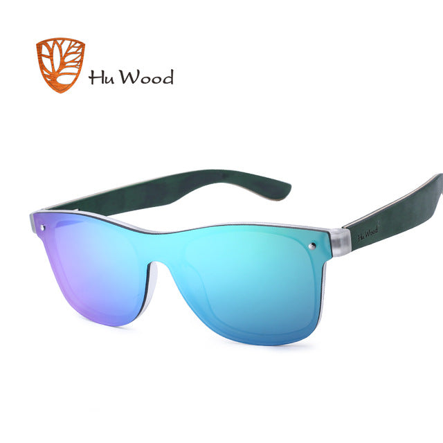 Hu Wood Brand Sunglasses Women Men Flat Lens Rimless Square Frame Gg 8021-1 Sunglasses Hu Wood 4  