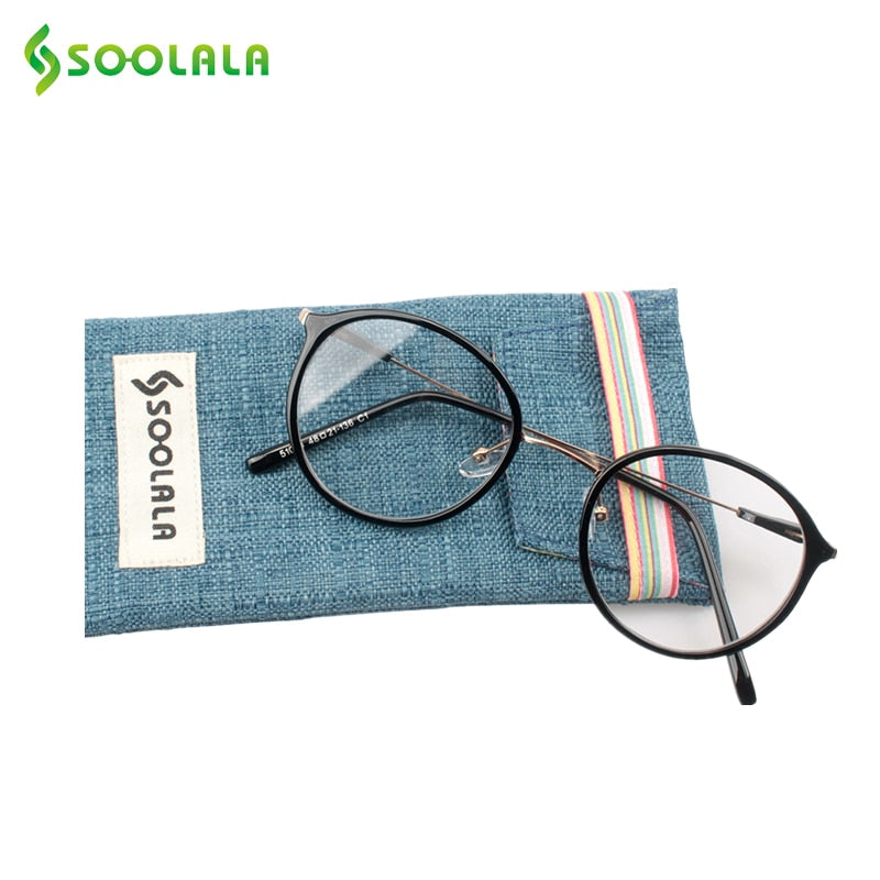 Soolala Brand Women's Cat Eye Inspired Round Circle Reading Glasses +0.5 0.75 1.25 1.75 2.25 2.75 To 4.0 Reading Glasses SooLala   