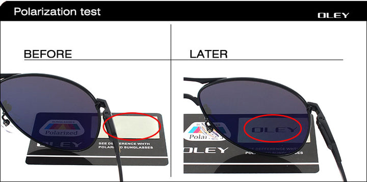Oley Brand Men's Polarized Driving Sunglasses Women Pilot Blue Coating Y7611 Sunglasses Oley   