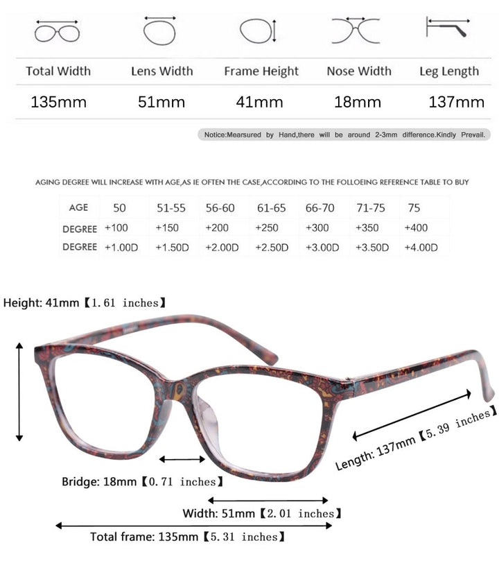 Soolala Brand Unisex Pocket Printed Reading Glasses Watching Pouch Cheap Spring Hinge +1.0 To 4.0 Reading Glasses SooLala   