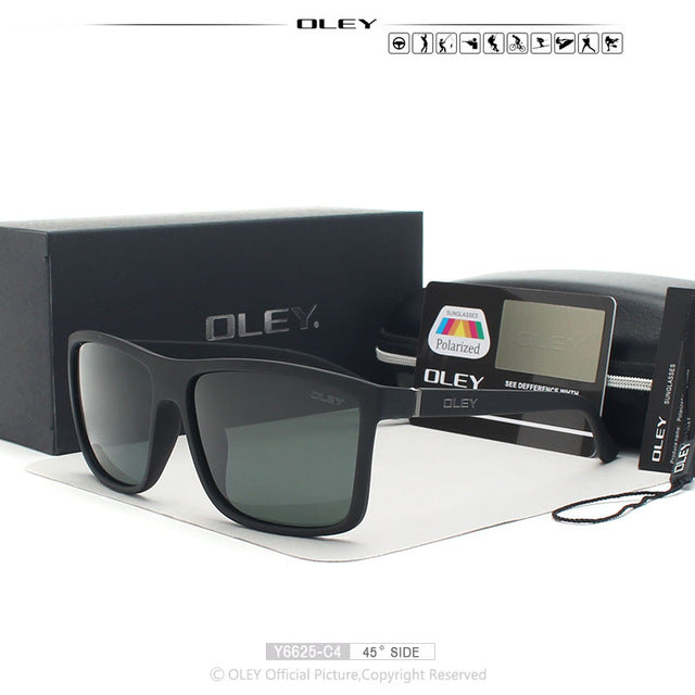 Oley Brand Sunglasses Men Classic Male Square Glasses Driving Travel Eyewear Unisex Y6625 Sunglasses Oley Y6625 C4 BOX  