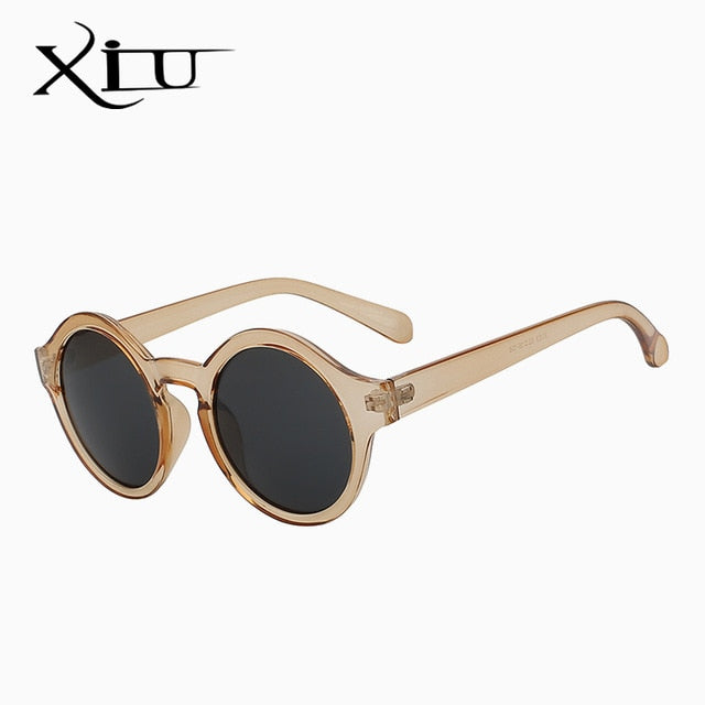 Xiu Brand Women's Round Circle Sunglasses Oem Sunglasses Xiu Champagne frame  