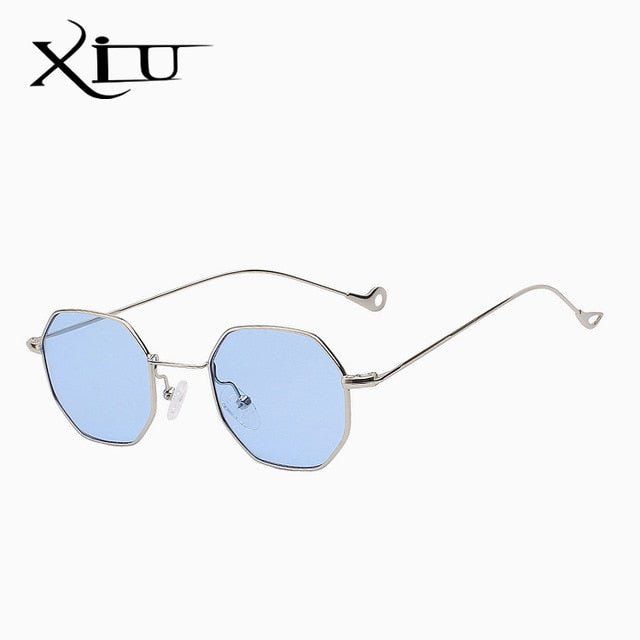 Xiu Brand Men's Multi Shades Steampunk Sunglasses Women Red Sunglasses Xiu Silver w sea blue  