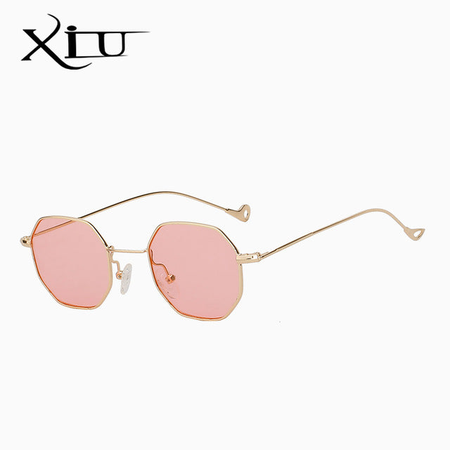 Xiu Brand Men's Multi Shades Steampunk Sunglasses Women Red Sunglasses Xiu Gold w sea pink  