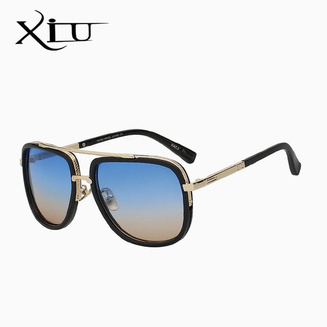 Xiu Brand Men's Square Sunglasses Men Women Big Frame Sunglasses Xiu   