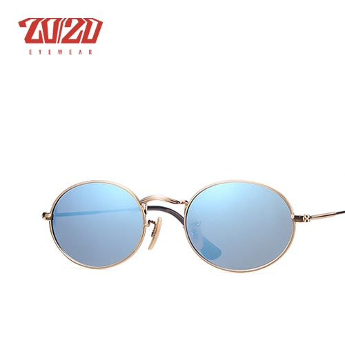 20/20 Polarized Oval Driving Sunglasses For Men & Women C030 Sunglasses 20/20 C06 Gold Ice Blue  