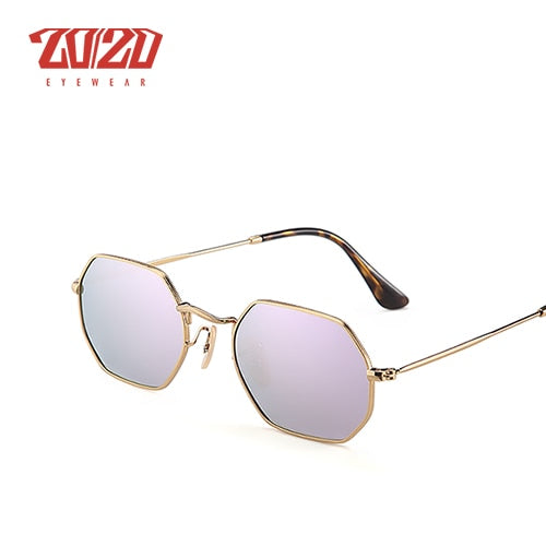 20/20 Brand Classic Polarized Men Sunglasses Women Unisex Metal Driving 17004 Sunglasses 20/20 C05 Gold Purple  