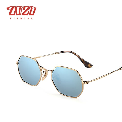20/20 Brand Classic Polarized Men Sunglasses Women Unisex Metal Driving 17004 Sunglasses 20/20 C06 Gold IceBlue  
