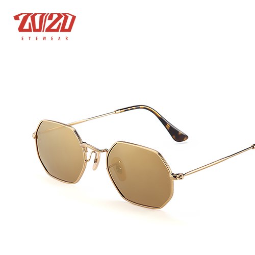 20/20 Brand Classic Polarized Men Sunglasses Women Unisex Metal Driving 17004 Sunglasses 20/20 C07 Gold Gold  