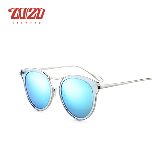 20/20 Women's Polarized Metal Frame Sunglasses P0877 Sunglasses 20/20 C03 Silver IceBlue  