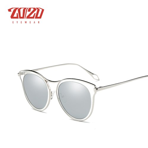 20/20 Women's Polarized Metal Frame Sunglasses P0877 Sunglasses 20/20 C04 Silver Silver  