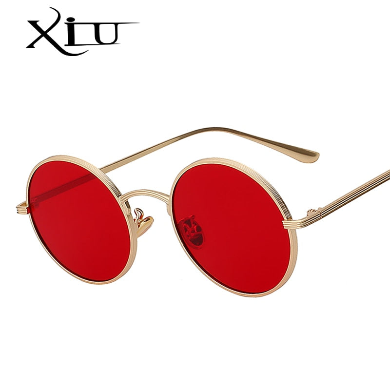 Xiu Xiu Brand Men's Round Red Sunglasses Women Sunglasses Xiu   