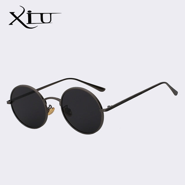 Xiu Xiu Brand Men's Round Red Sunglasses Women Sunglasses Xiu Gun w black  