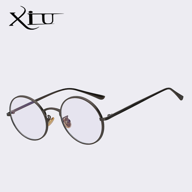 Xiu Xiu Brand Men's Round Red Sunglasses Women Sunglasses Xiu Black w clear  