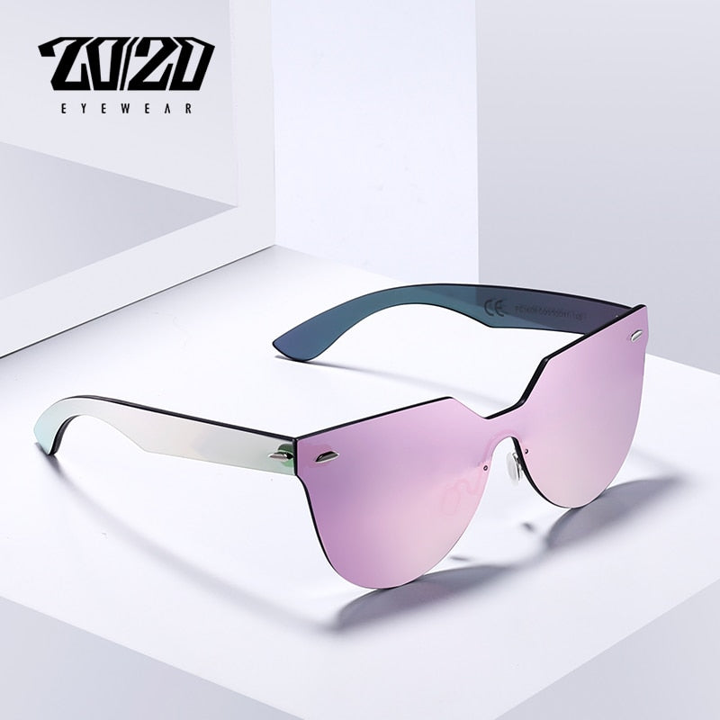Upgrade Your Style: 20/20 Rimless Flat Lens Unisex Sunglasses – FuzWeb