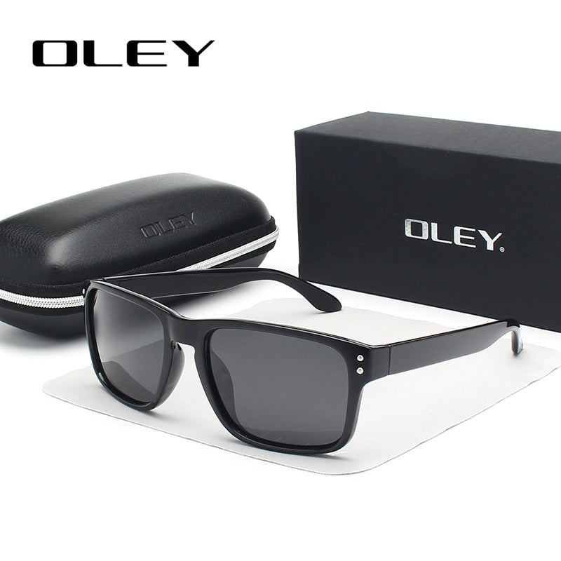 Oley Classic Polarized Sunglasses Men Glasses Driving Coating Black Frame Fishing Driving Y8133 Sunglasses Oley   
