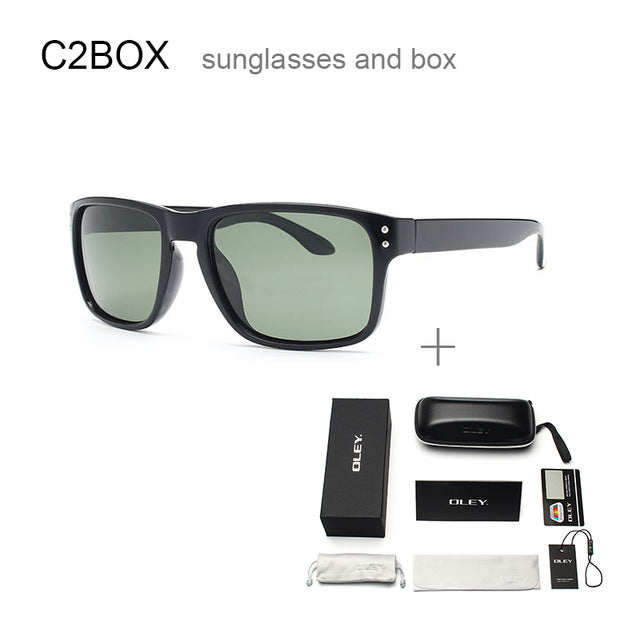 Oley Classic Polarized Sunglasses Men Glasses Driving Coating Black Frame Fishing Driving Y8133 Sunglasses Oley Y8133 C2BOX  
